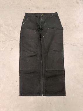Vintage Made in USA Carhartt B01 BLK Double Knee Work Pants